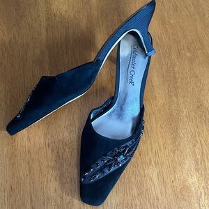 Coldwater Creek Black Embellished Heels